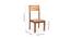 Centaur Solid Wood Dining Chair (Brown, Natural Finish Finish) by Urban Ladder - Design 1 Dimension - 673053