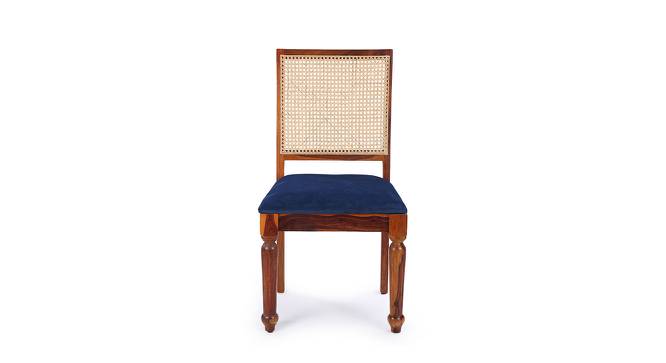 Finesse Solid Wood Dining Chair (Brown, Royal Blue And Brown With Teak Finish Finish) by Urban Ladder - Front View Design 1 - 673090