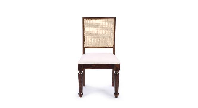Finesse Solid Wood Dining Chair (Brown, White And Brown With Walnut Finish Finish) by Urban Ladder - Front View Design 1 - 673092