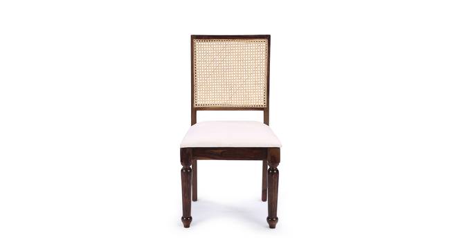 Finesse Solid Wood Dining Chair (Brown, White And Brown With Walnut Finish Finish) by Urban Ladder - Front View Design 1 - 673093