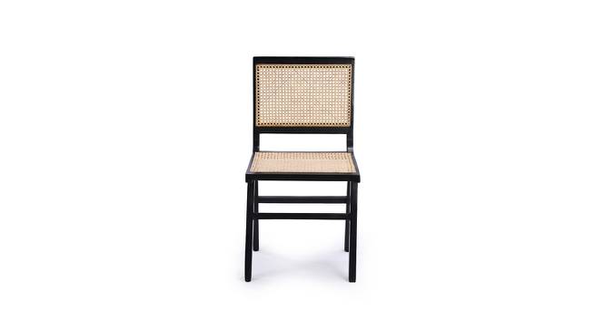 Finesse Solid Wood Dining Chair (Black, Cream With Black Finish Finish) by Urban Ladder - Front View Design 1 - 673094