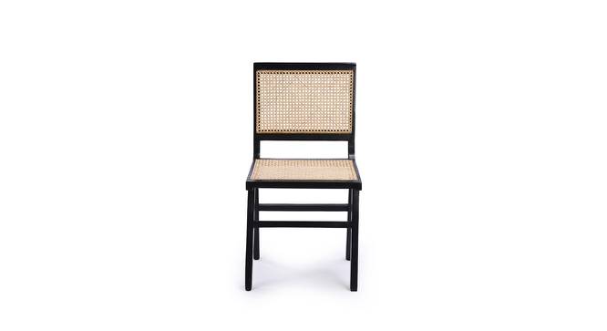 Finesse Solid Wood Dining Chair (Black, Cream With Black Finish Finish) by Urban Ladder - Front View Design 1 - 673095