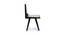 Finesse Solid Wood Dining Chair (Black, Cream With Black Finish Finish) by Urban Ladder - Design 1 Side View - 673108