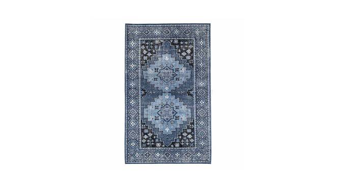 Distillery Hand Knotted Woollen and Cotton Rug (Navy, 6 x 4 Feet Carpet Size) by Urban Ladder - Front View Design 1 - 673159