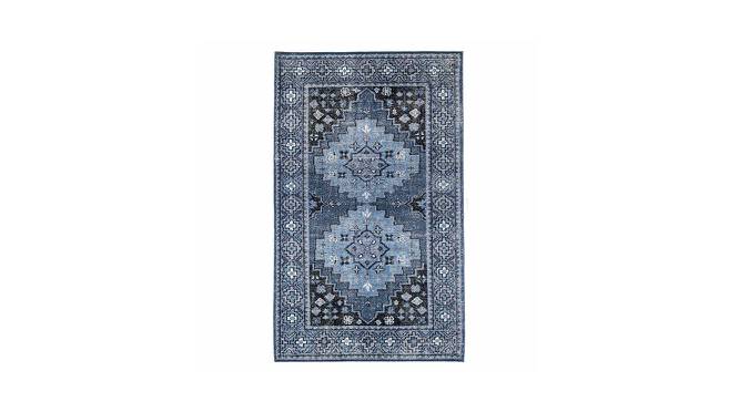 Distillery Hand Knotted Woollen and Cotton Rug (Navy, 9 x 6 Feet Carpet Size) by Urban Ladder - Front View Design 1 - 673161