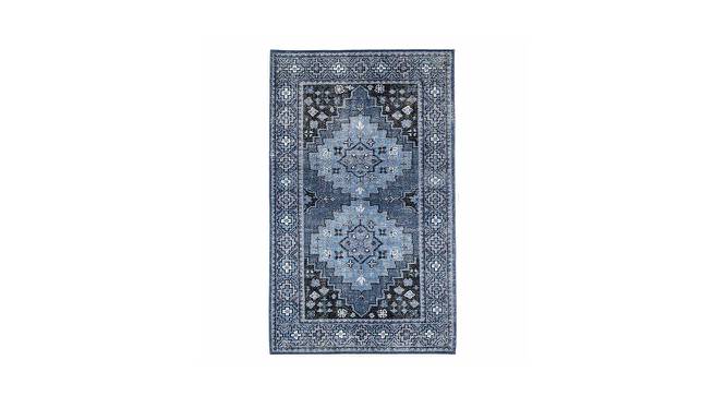 Distillery Hand Knotted Woollen and Cotton Rug (Navy, 10 x 8 Feet Carpet Size) by Urban Ladder - Front View Design 1 - 673162