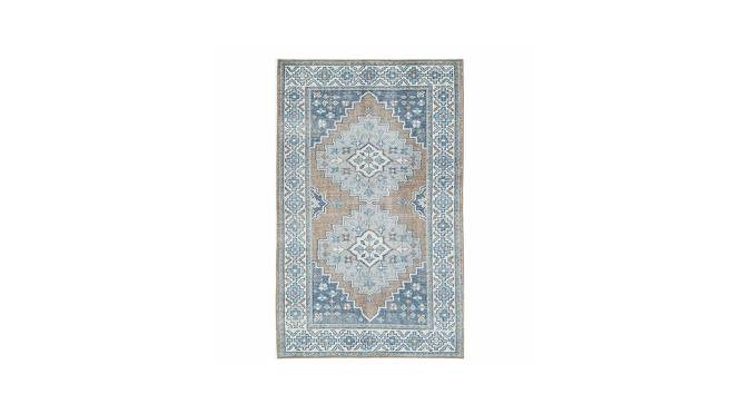 Distillery Hand Knotted Woollen and Cotton Rug (Blue, 6 x 4 Feet Carpet Size) by Urban Ladder - Front View Design 1 - 673163