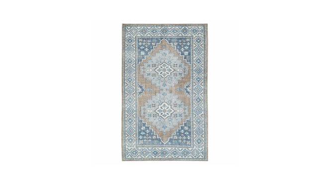 Distillery Hand Knotted Woollen and Cotton Rug (Blue, 9 x 6 Feet Carpet Size) by Urban Ladder - Front View Design 1 - 673165