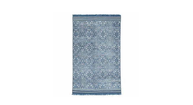 Saint James Hand Knotted Woollen and Cotton Rug (Blue, 8 x 5 Feet Carpet Size) by Urban Ladder - Front View Design 1 - 673168