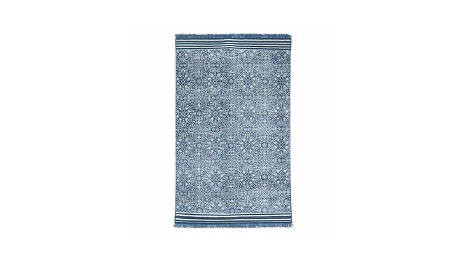 Saint James Hand Knotted Woollen and Cotton Rug (Blue, 10 x 8 Feet Carpet Size) by Urban Ladder - Front View Design 1 - 673170