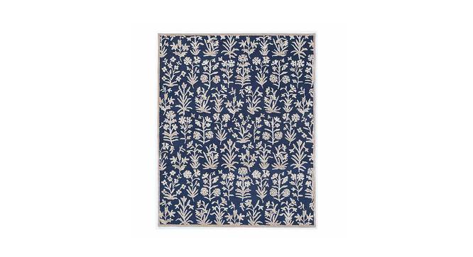 Wandering Garden Hand Tufted Woollen Rug (Blue, 6 x 4 Feet Carpet Size) by Urban Ladder - Front View Design 1 - 673175
