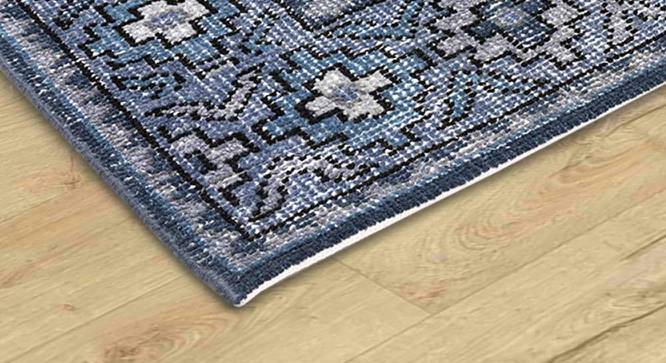 Distillery Hand Knotted Woollen and Cotton Rug (Navy, 6 x 4 Feet Carpet Size) by Urban Ladder - Cross View Design 1 - 673178