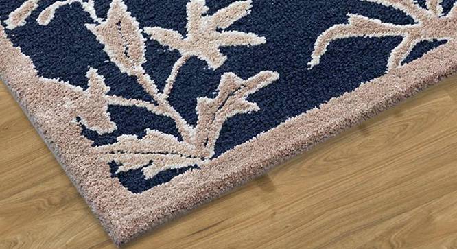 Wandering Garden Hand Tufted Woollen Rug (Blue, 6 x 4 Feet Carpet Size) by Urban Ladder - Cross View Design 1 - 673195