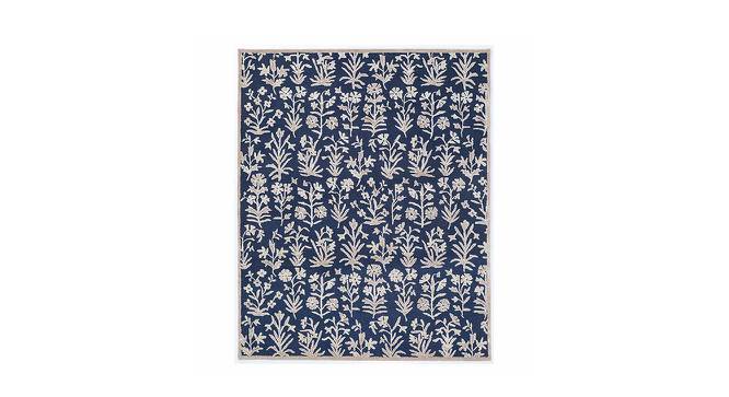 Wandering Garden Hand Tufted Woollen Rug (Blue, 10 x 8 Feet Carpet Size) by Urban Ladder - Front View Design 1 - 673233