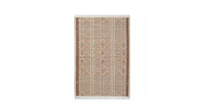 Portico Hand Woven Woollen and Jute Dhurrie (Coral, 9 x 6 Feet Carpet Size) by Urban Ladder - Front View Design 1 - 673250