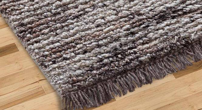 Feathers Hand Woven Woollen Dhurrie (Brown, 6 x 4 Feet Carpet Size) by Urban Ladder - Cross View Design 1 - 673254
