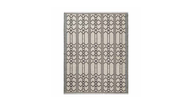 Portico Hand Woven Woollen and Jute Dhurrie (Ivory, 6 x 4 Feet Carpet Size) by Urban Ladder - Front View Design 1 - 673326
