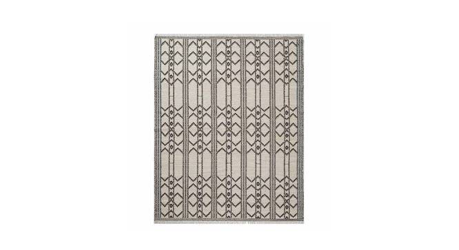 Portico Hand Woven Woollen and Jute Dhurrie (Ivory, 9 x 6 Feet Carpet Size) by Urban Ladder - Front View Design 1 - 673328