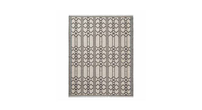 Portico Hand Woven Woollen and Jute Dhurrie (Ivory, 10 x 8 Feet Carpet Size) by Urban Ladder - Front View Design 1 - 673329