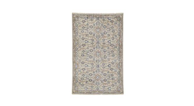 Finial Hand Knotted Cotton Rug (Brown, 6 x 4 Feet Carpet Size) by Urban Ladder - Front View Design 1 - 673361