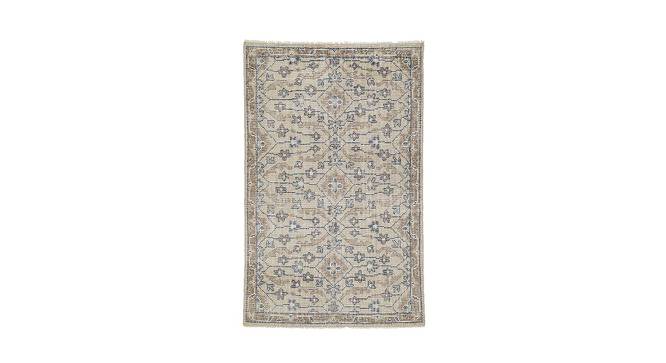 Finial Hand Knotted Cotton Rug (Brown, 8 x 5 Feet Carpet Size) by Urban Ladder - Front View Design 1 - 673364