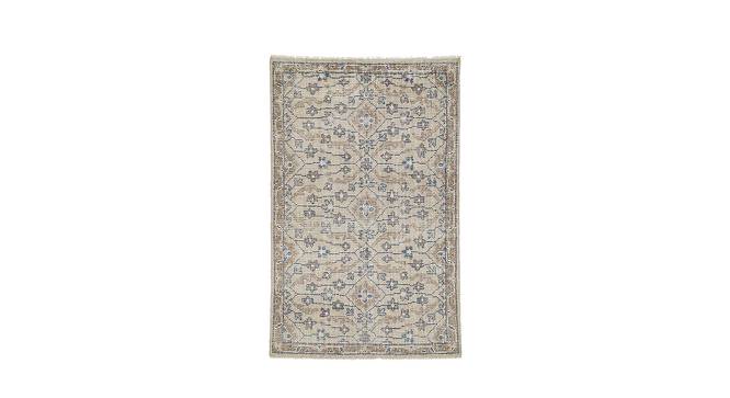 Finial Hand Knotted Cotton Rug (Brown, 9 x 6 Feet Carpet Size) by Urban Ladder - Front View Design 1 - 673366