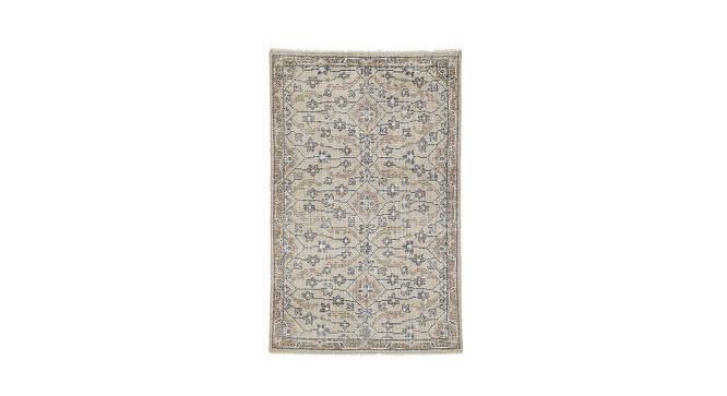 Finial Hand Knotted Cotton Rug (Brown, 10 x 8 Feet Carpet Size) by Urban Ladder - Front View Design 1 - 673367