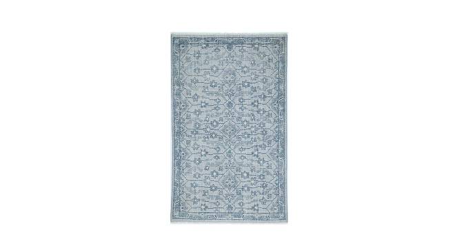 Finial Hand Knotted Cotton Rug (Blue, 6 x 4 Feet Carpet Size) by Urban Ladder - Front View Design 1 - 673369