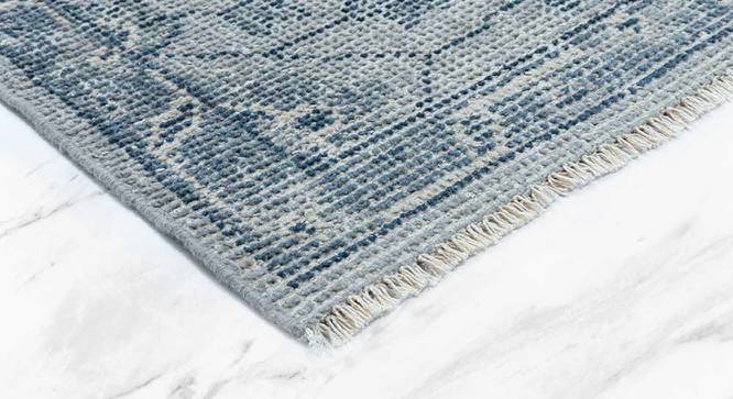 Finial Hand Knotted Cotton Rug (Blue, 8 x 5 Feet Carpet Size) by Urban Ladder - Cross View Design 1 - 673397
