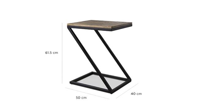 Zeed End Table Black Frame (Melamine Finish) by Urban Ladder - Design 1 Dimension - 673978