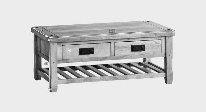 Devi Coffee Table 2 Drawer (Melamine Finish) by Urban Ladder - Design 1 Dimension - 673989