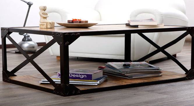 Devi Industrial Coffee Table (Melamine Finish) by Urban Ladder - Cross View Design 1 - 674025