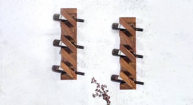 Wall Wine Rack (Brown) by Urban Ladder - Front View Design 1 - 674084