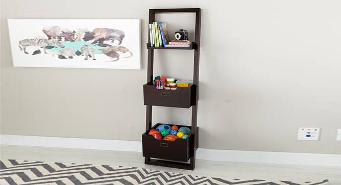 Brown Wizard Kidora Bookcase (Black Finish) by Urban Ladder - Front View Design 1 - 674087