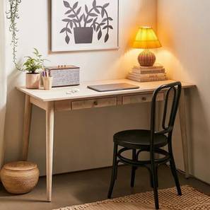 Solid Wood Study Tables Design Monet Solid Wood Study Table in Melamine Finish
