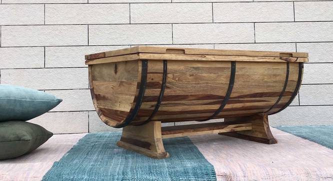 Barrel Coffee Table (Melamine Finish) by Urban Ladder - Front View Design 1 - 674168