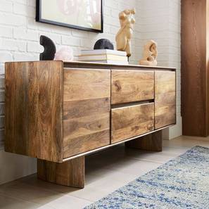 Crockery Unit Design Morgan Solid Wood Sideboard in Melamine Finish