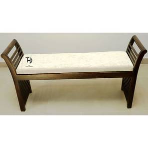the home dekor Aira Solid Wood Bench in Melamine Brown Finish-picture-25