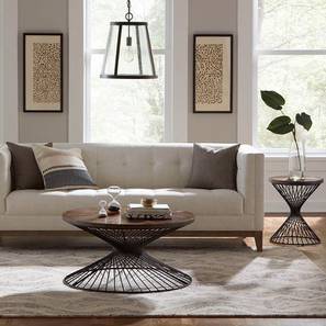 the home dekor Sprial Round Solid Wood Coffee Table in Melamine Finish-picture-6