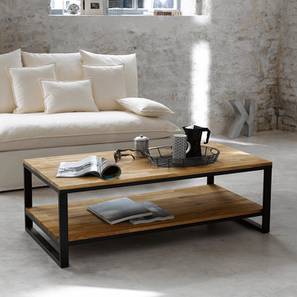 the home dekor Devi Rectangular Solid Wood Coffee Table in Melamine Finish-picture-7