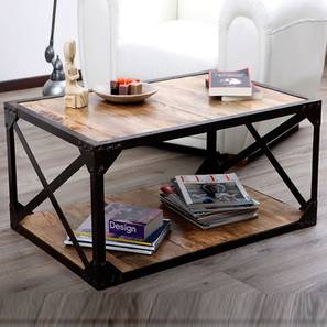the home dekor Devi Rectangular Solid Wood Coffee Table in Melamine Finish-picture-5