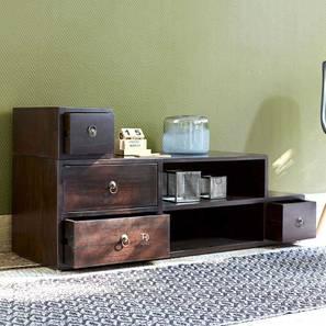 Living Storage In Nagpur Design Night Solid Wood TV Unit in Melamine Finish