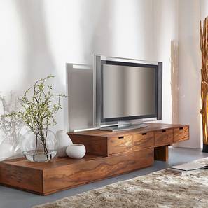 Closed Tv Units Design Zozo Solid Wood TV Unit in Melamine Finish