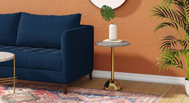 Leon Marble End Table in Brass Finish (Brass Finish) by Urban Ladder - Full View - 