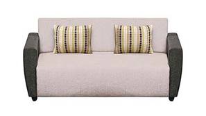 Dolores Fabric Sofa (Brown & Beige)