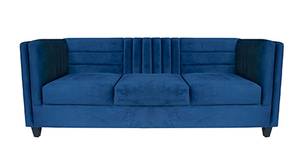 Rosa Fabric Sofa (Blue)