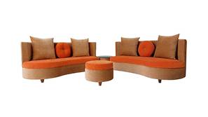 Olivia Fabric Sofa (Orange)