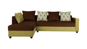 Riviera Fabric Sofa (Brown & Green)