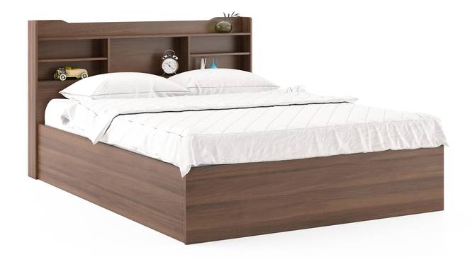 Sandon Storage Bed (King Bed Size, Contemporary Style, Box Storage Type, Classic Walnut Finish) by Urban Ladder - - 