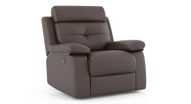 Raphael 1 Seater Fabric Recliner (One Seater, Two Tone Tan) by Urban Ladder - - 